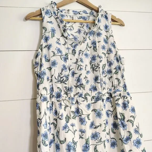J.Crew Women's Floral Tiered Midi Dress Preppy Coastal Flowy Beachy Ruffles 10 - Picture 4 of 11